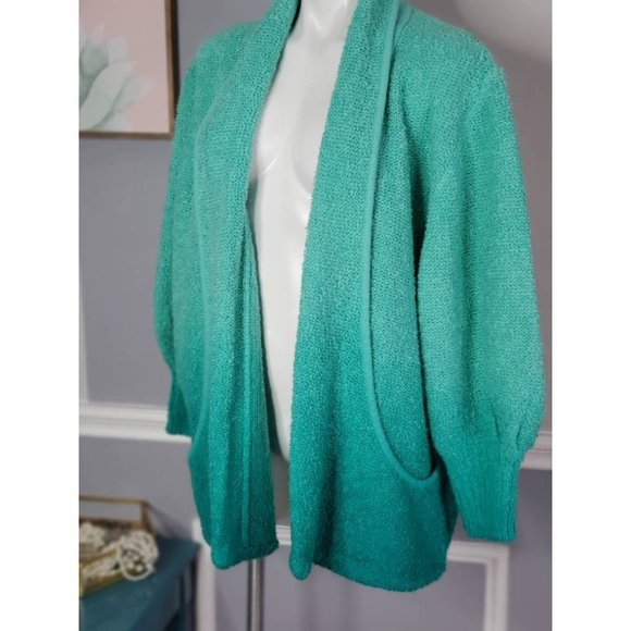 Women Knit Cardigan, 80s Cardigan - Picture 2 of 8